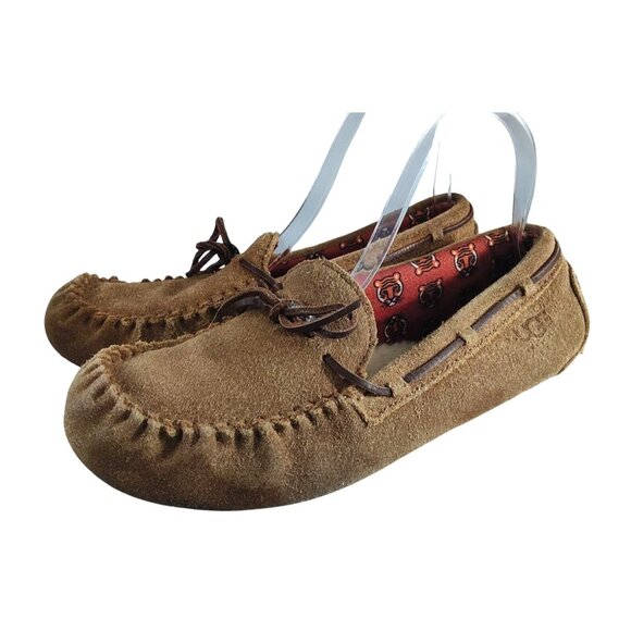 Ugg Kids Size 6 Ryder Jungle Suede Moccasin Slipper Shoes-Lined With Tigers - Picture 1 of 11